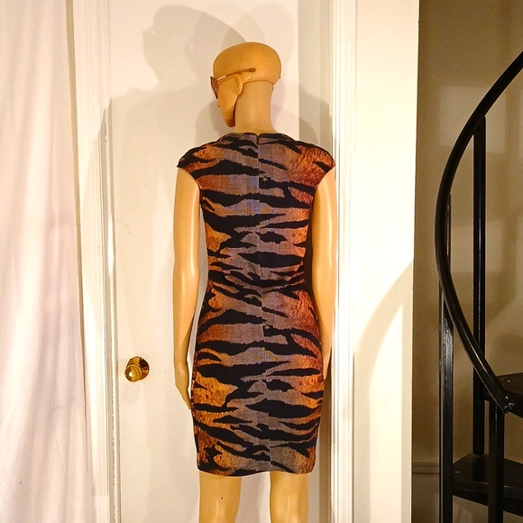 🔥 🔥 NWOT Alexander McQueen Multicolor, Gennplad, Zebra Print Design Dress - Picture 10 of 16
